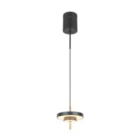Trio Design hanglampKeaton zwart met goud Ø 20cm - 340210180 - thumbnail