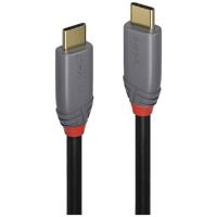 LINDY 36901 1m USB 3.1 type C kabel, 5A PD, anthraciet lijn antraciet - thumbnail