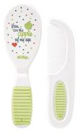 Nuby borstelset Little Moments 22,50 x 9,5 cm wit/groen 2-delig - thumbnail