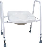 Toiletframe met zitting en Hygiëne uitsparing - thumbnail