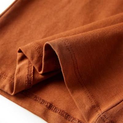 Kindershirt met lange mouwen ijsjesprint 104 cognackleurig