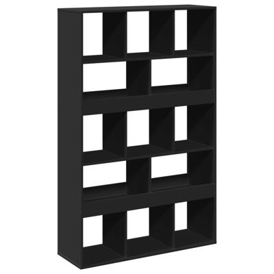 Boekenkast 100x33x187,5 cm bewerkt hout zwart