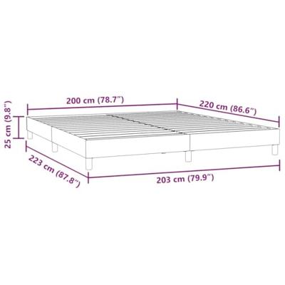 Boxspring zonder matras fluweel donkergrijs 200x220 cm Boxspring zonder matras fluweel donkergrijs 200x220 cm