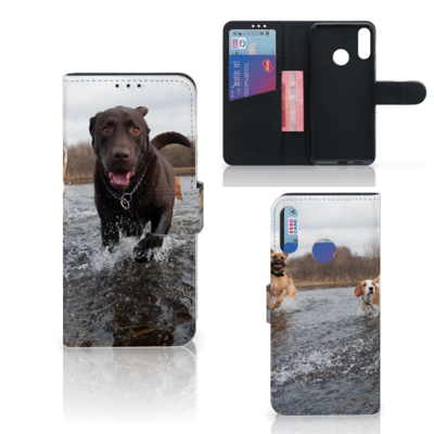 Motorola Moto E6 Plus Telefoonhoesje met Pasjes Honden Labrador Motorola Moto E6 Plus Telefoonhoesje met Pasjes Honden Labrador