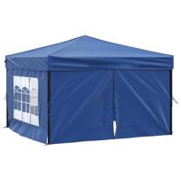 VidaXL Partytent inklapbaar met zijwanden 3x3 m blauw - thumbnail