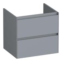 Brauer Inspire - Onderkast 60 cm - met 2 Softclose Lades Greeploos en 1 Sifon Uitsparing - Mat Grijs - thumbnail