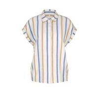 Tom Tailor Denim gestreepte blouse wit/blauw/oranje - thumbnail