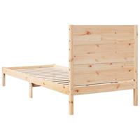 Bedframe extra lang zonder matras massief hout 90x210 cm - thumbnail