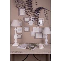 Clayre & Eef Fotolijst 9x13 cm Grijs Wit Hout Love Fotokader - thumbnail