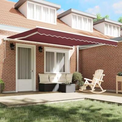 Luifel automatisch uittrekbaar 400x300 cm bordeauxrood