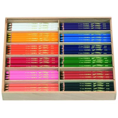 Lyra Super ferby 1 kleurpotloden, l: 18 cm, vulling 6,25 mm, diverse kleuren, 12x12 stuk/ 1 doos