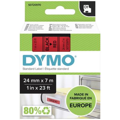 DYMO S0720970 Labeltape Tapekleur: Rood Tekstkleur: Zwart 24 mm 7 m