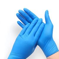 Handschoen nitril en poedervrij BLAUW 100 stuks XLarge - thumbnail