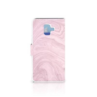 Samsung Galaxy A6 2018 Bookcase Marble Pink - Origineel Cadeau Vriendin Samsung Galaxy A6 2018 Bookcase Marble Pink - Origineel Cadeau Vriendin