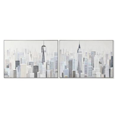 Schilderij Home ESPRIT Stad Loft 122,3 x 4,5 x 82,3 cm (2 Stuks)