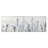 Schilderij Home ESPRIT Stad Loft 122,3 x 4,5 x 82,3 cm (2 Stuks) - thumbnail