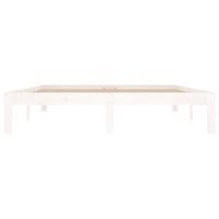 Bedframe massief hout wit 150x200 cm 5FT King Size - thumbnail