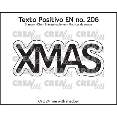 Crealies • texto positivo snijmallen xmas