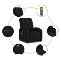 Sta-op-massagestoel elektrisch kunstleer zwart - thumbnail