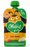 Olvarit Knijpfruit Appel Banaan 6+ Maanden 100 g bij Jumbo - thumbnail