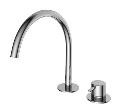 Hotbath Cobber - Wastafelmengkraan - zonder Waste - Laag - Chroom - Opbouw - Chroom - V07