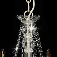 Kroonluchter met kralen 8xE14 wit - thumbnail