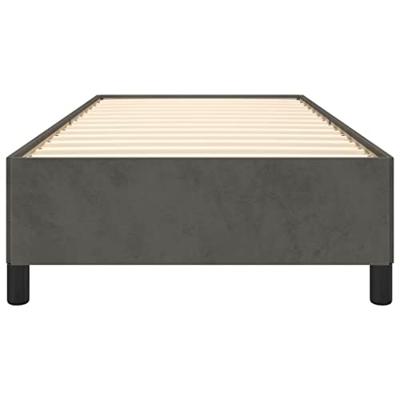 Bedframe fluweel donkergrijs 90x200 cm Bedframe fluweel donkergrijs 90x200 cm