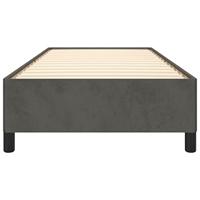 Bedframe fluweel donkergrijs 90x200 cm - thumbnail