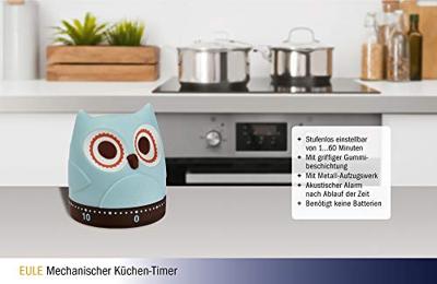 TFA Dostmann EULE Timer Turquoise Analoog - thumbnail
