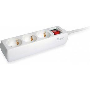 Equip 245551 3-outlet power strip with switch, 3x ac outlet(s) indoor, type f, 1.5 mm², 1.5m, white