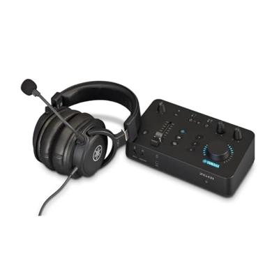 Yamaha ZG01 alles-in-1 pakket, bestaande uit de ZG01 audiomixer voor gamestreaming en de YH-G01 hoofdtelefoon van studiokwaliteit, voor Windows, Mac, iOS en Android