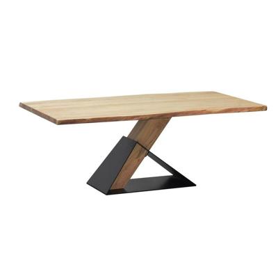 Eettafel Home ESPRIT Zwart Natuurlijk Metaal Acacia 200 x 100 x 76 cm