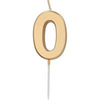 Cijferkaars &apos;0&apos; Goudkleurig 5cm - thumbnail