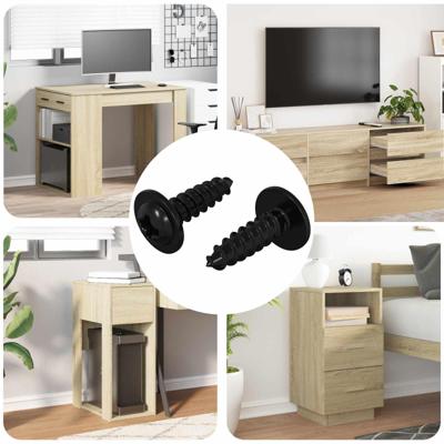 VidaXL Zelftappende nagel 2 pcs zwart 3,5 x 12 mm ijzer