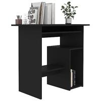 Bureau 80x45x74 cm bewerkt hout zwart - thumbnail