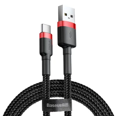 Baseus Cafule USB-kabel 2 m USB A USB C Zwart, Rood