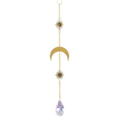 Feng Shui Regenboog Hanger Zon en Maan Goudkleurig (27,5 cm)