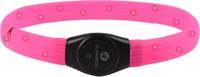 Visio Light Led Halsband Jumbo Roze 35 tot 64 centimeter lengte x 7 mm breedt Flamingo Roos - thumbnail