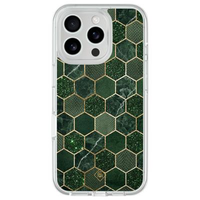 iPhone 16 Pro Max hybride hoesje - Kubus groen iPhone 16 Pro Max hybride hoesje - Kubus groen