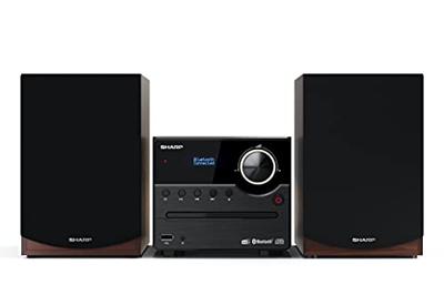 SHARP XLB517DBR Mirco-geluidssysteem 45W (digitale radio met DAB, DAB+ en FM/FM-radio, Bluetooth, USB, CD, MP3), bruin