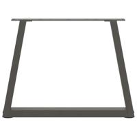 Eettafelpoten 2 st V-vormig 70x(42-43,3) cm staal antraciet - thumbnail