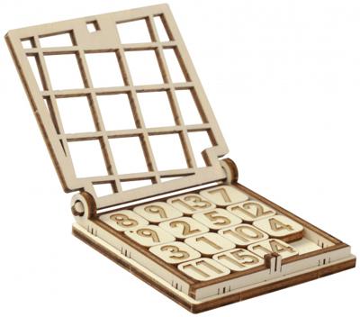 Mr. PlayWood reisspel Fifteen 7,3 x 7 cm naturel hout 21 delig Mr. PlayWood reisspel Fifteen 7,3 x 7 cm naturel hout 21 delig