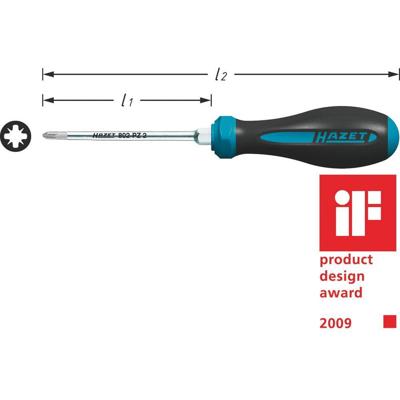 HAZET schroevendraaier screwdriver pozidriv 802-pz0 60/159mm