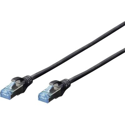 Digitus DK-1532-005/BL RJ45 Netwerkkabel, patchkabel CAT 5e SF/UTP 0.50 m Zwart Verdraaide paren 1 stuk(s)