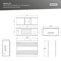 Digitus DN-651132 Industrial Ethernet Switch 8 + 1 poorten 10 / 100 MBit/s - thumbnail