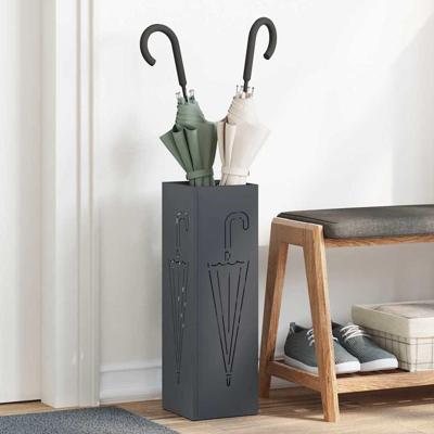 VidaXL Paraplu standaard antraciet 15,5 x 15,5 x 49 cm metaal VidaXL Paraplu standaard antraciet 15,5 x 15,5 x 49 cm metaal