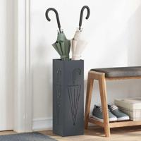 VidaXL Paraplu standaard antraciet 15,5 x 15,5 x 49 cm metaal - thumbnail