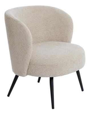 Light & Living Fauteuil 'Dieyda' Bouclé, kleur Beige Light & Living Fauteuil 'Dieyda' Bouclé, kleur Beige