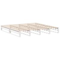 Bedframe zonder matras massief grenenhout wit 180x200 cm - thumbnail