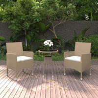 3-delige Tuinset poly rattan beige - thumbnail